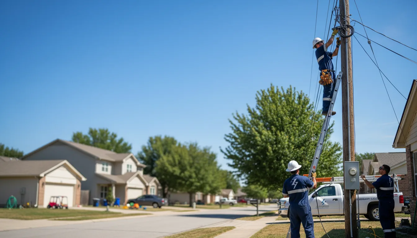 Residential electrician providing installation services in Amherst, OH